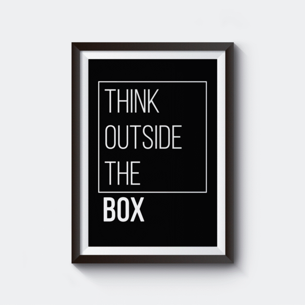 Think Outside The Box | Motivation | A3 & A4 Size