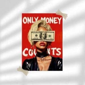 Only Money Counts | Entertainment & Motivation Poster | Wall Poster