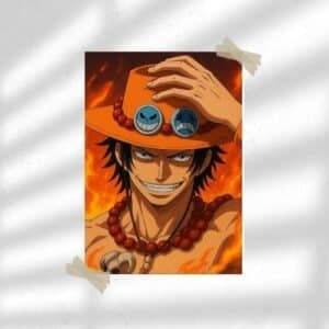 Portgas D. Ace Flame Smile | Anime Poster | Wall Poster