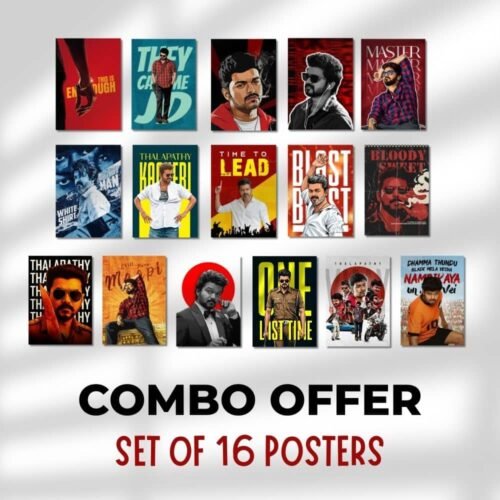 One Last Time for Thalapathy | A5-Combo Posters | Wall Poster