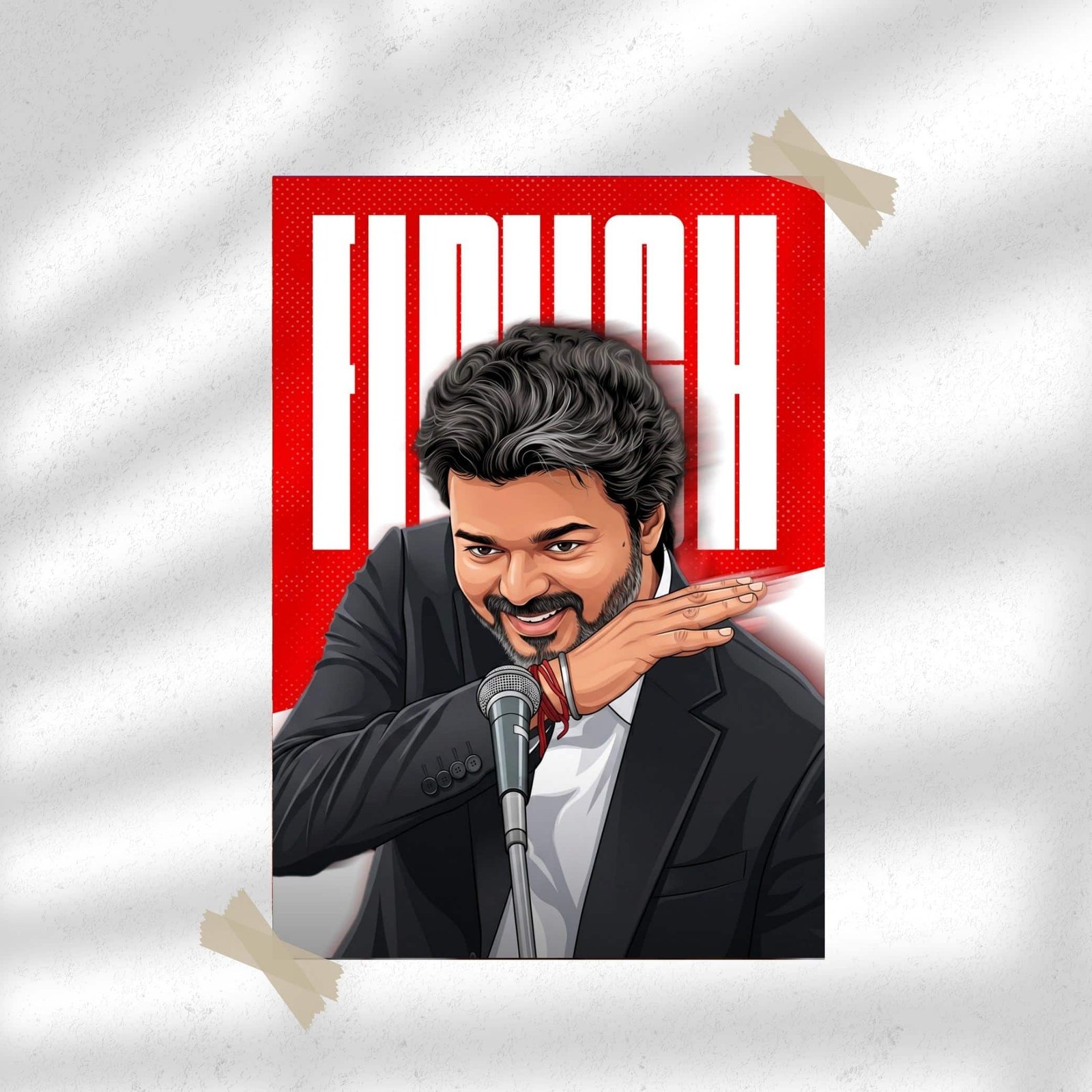 Finish - Gesture by Thalapathy | Entertainment Poster | Wall Poster